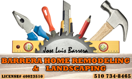 Business card Barerra home remodeling